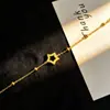 Pulsera de Estrella Transfronteriza Estilo Europeo y Americano para Mujer, Chapada en Oro de 24 Quilates, Alta Retención del Color, Cuenta Única de Transferencia, Accesorio de Joyería de Mano que No se Desvanece