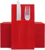 Juegos de Cuchillo y Tenedor Desechables de Alta Gama Transfronterizos, Servilletas de Papel Gruesas Libres de Polvo para Restaurantes Occidentales y Hoteles, Servilletas de Papel Libres de Polvo de Bolsillo