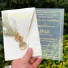 Invitaciones de Acrílico Transparente Escarchado Estilo Occidental Más Vendidas Transfronterizas, Invitaciones de Boda, Sobres Verticales, Invitaciones de Boda, Recuerdos Hechos a Medida