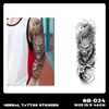 Pegatinas de Tatuaje Herbales de Brazo Completo Transfronterizas, Impermeables, de Larga Duración, No Reflectantes, Diseños de Tatuajes Realistas para Manos, Brazo de Flores, Brazo de Flor de Cerezo, Estilo Tradicional