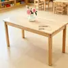 Mesa y silla de madera maciza para jardín de infantes, juego de mesa, juguete para bebé, escritorio de aprendizaje de educación temprana, escritorio para manualidades y escritura