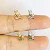 Pendientes de Tulipan de Zirconia Transfronterizos, Pequeños y Delicados, Nuevo Estilo Verano 2025 Pendientes Elegantes para Mujer, Clavos para Hélice