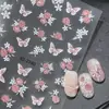 Nuevas Pegatinas de Arte para Uñas de Flores Mariposas Rosas Flores Pequeñas Pintadas a Mano Moño Dulce y Lindo Versátiles Pegatinas de Arte para Uñas Decoración