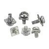 Tornillos Dobles Combinados de Acero Inoxidable No Estándar con Arandelas Cuadradas M3 M3.5 M4 Engarzado Procesamiento Personalizado para Aplicaciones de Potencia