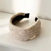 Diadema retro elegante y de moda para mujer, ancha y versátil, accesorio para el cabello de corona alta, diadema simple que hace que la cara parezca más pequeña