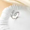 Anillos de Hoja y Pétalo de Estilo Europeo y Americano Más Vendidos Transfronterizos, Joyería de Lujo Ligero de Hoja y Tulipán a la Moda al por Mayor
