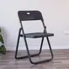 Silla Plegable de Plástico, Taburete Doméstico, Silla Moderna de Moda para Fotos, Silla de Oficina para Dormitorio, Silla para Conferencias y Capacitación, Silla con Respaldo