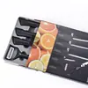 Venta Caliente Transfronteriza al por Mayor Cuchillo para Cartón Corrugado Negro Juego de Cuchillos de Seis Piezas para Cartón Corrugado Utensilios de Cocina Juego de Cuchillos