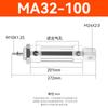 MA25 / 50/75/100/125/150 minicilindro pneumático de aço inoxidável com ar magnético