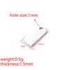 Colgante rectangular de acero inoxidable pulido con forma de cola transfronteriza, joyería hecha a mano, accesorios de bricolaje, 5 x 10 mm