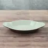 Louças de Cerâmica, Pratos Simples Totalmente Brancos, Louças Domésticas, Pratos de Jantar com Cor sob o Esmalte, Conjunto de Pratos Ocidentais de Luxo para Hotel
