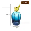 Botella de Perfume de Color Gradiente Colorido con Logo Serigrafiado a Presión, Botella con Atomizador Multiespecificación, Botella de Perfume Portátil de Viaje de 50 ml, Pequeña