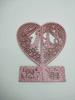 Tarjeta de felicitación 3D transfronteriza invitación de boda caja estereoscópica grabado láser, 4 piezas