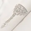 Pulseira de Noiva de Material Ecológico Europeu e Americano, Joia Brilhante com Strass, Corrente de Pulso de Luxo para Dança Latina, Acessórios para Vestido de Noiva