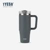 Termo para Coche con Asa, Gran Capacidad, Taza de Agua de Acero Inoxidable 304, Aislamiento Térmico Frío y Calor, Enfriador de Hielo