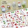 Adesivos de Nail Art da série de Natal Boneco de neve de inverno Papai Noel Abóbora Festa Adesivos de unha artesanais