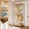 Cabideiro de Tronco Estilo Japonês para Quarto de Casa, Cabideiro Aberto, Cabideiro de Chão de Madeira Maciça, Prateleira de Armazenamento de Roupas