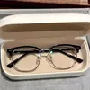 Gafas Artísticas Retro de Medio Marco para Miopía de Pícaro para Hombres, Graduación Disponible, Bloqueo de Luz Azul, Alto Valor Estético, Un Marco de Lente Transparente de Protección Ocular