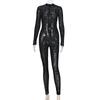 Roupas femininas transfronteiriças europeias e americanas, verão 2022, macacão sexy com zíper vazado, perspectiva, top feminino sexy, eBay