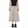 Calça casual listrada de alta qualidade estilo "old money" para o dia a dia masculina verão nova perna larga solta sete-pontos comprimento médio shorts modernos