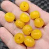 Ágata Amarela Fosca Contas de Ábaco com Furo Grande Pedras Soltas de Jade Calcedônia Fivela de Jade Espaçador Contas Espaçadoras Acessórios para Joias Contas Artesanais