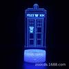 Série de iluminação para fornecimento transfronteiriço Pirâmide 3D luz noturna colorida controle remoto plug-in LED toque luminária de mesa luminária de presente