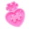 Chaveiro quebra-cabeça de amor da fábrica Xingze molde de silicone pingente de celular espelho silicone rosa abrasivo em estoque