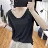 Camiseta de Manga Corta a la Moda Suelta para Mujer 2026 Verano con Cuello en V, Venta Caliente Transfronteriza Europea y Americana, Comercio Exterior, Al Por Mayor en Stock
