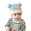 Chapéus de Tricô Fofos à Prova de Vento e Quentes para Bebês e Crianças Pequenas no Outono e Inverno, Chapéus de Inverno, Chapéus com Proteção para Orelhas de Bebê, Gorros de Puxar para Crianças Pequenas