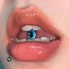 Joia de piercing de aço titânio pupila mágica nicho prego para língua de beber anel de língua olho do diabo prego para língua de rosca externa de garota popular europeia e americana