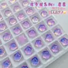 Decorações 3D para Unhas Mocha Dopamina Fundo Plano Pequena Lua Estrela Borboleta Pedras de Strass para Unhas Mocha Decorações para Ponta dos Dedos