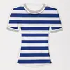 Tejido de punto de algodón personalizado con patrón de rayas, adecuado para camisetas y camisetas interiores de moda de primavera y verano; tejido elástico, transpirable y apto para la piel