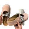 Versión de Cuero Suave~Medias Pantuflas Cerradas Estilo Birkenstock de Suela Gruesa para Mujer, Nuevo Modelo Verano 2025, Sandalias Mary Jane sin Cierre