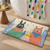 Dajiang Baño Hogar Inodoro Antideslizante Alfombrilla para Pies Alfombrilla Absorbente de Agua Alfombrilla para Piso Estilo Nórdico Alfombrilla de Secado Rápido para Entrada de Baño
