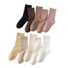 Calcetines sin hueso para niños, primavera y otoño, calcetines de tubo medio, calcetines blancos largos de un mes, calcetines apilados, mocasines para mujer, medias de verano, calcetines de algodón