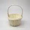 Cesta tejida de ratán hecha a mano para hombre, mini cesta de plástico imitación ratán, cesta decorativa DIY para arreglos florales, cesta con salida de aire para flores eternas