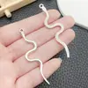 Colgante de Serpiente del Zodiaco Retro de Plata Antigua Aleación de Zinc Colgante para Pulsera Llavero Joyería Hecho a Mano para DIY