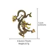 Broche de Moda Masculina Estilo Chino Nacional Tendencia Dragón Todo Fósforo Atmosférico Dragón del Zodiaco Ramillete Pin para Traje Abrigo Accesorios