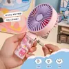 Ventilador pequeno de mão brincadeira da moda puxar pano pano ventilador elétrico recarregável usb ventilador de mesa para estudante ventilador portátil presente para criança