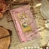 Pintura a Óleo Estilo Impressão de Streamer Flor Recortada Franja Metal Livro Estudante Leitura Clipe de Página de Livro Bênção Exquisita Pequeno Presente