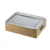 Estufa de Aislamiento para Barbacoa Estufa Caliente para Brochetas Artefacto de Brochetas Comercial Caja de Bambú con Velas Caja de Aislamiento Estufa Japonesa Rectangular Sin Humo