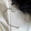 Colar com Pingente de Flor que Goteja Óleo Cravejado de Diamantes Estilo Coreano Simples Temperamento Corrente da Clavícula Luxo Leve Versátil Joias de Alto Padrão Atacado