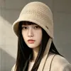 Nuevo Gorro de Punto Estilo Coreano para Mujer Otoño Invierno Cálido Protección para Orejas Banda para Atar Gorro de Lana Adelgaza el Rostro Moda Versátil Gorro Envolvente para la Cabeza