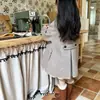Nuevo Abrigo de Lana Cachemira de Doble Cara de Gama Alta para Niñas, Abrigo de Lana de Moda Estilo Coreano para Niñas Jóvenes