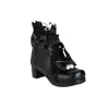 Botas Cortas de Mujer Wish Otoño e Invierno con Cordones Delanteros, Botas Blancas Lolita Princesa, Zapatos Lolita de Comercio Exterior de Invierno
