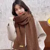 Bufanda térmica de cachemira sintética a cuadros de estilo coreano para parejas, de doble cara, para otoño e invierno, bufanda de punto extra larga y gruesa para estudiantes, para mujer