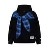 Sudadera con Capucha Cuadros Creativos Estilo Americano de Lazo, Moderna Holgada Versátil para Pareja Casual Sudadera Superior