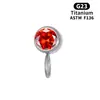 F136 Titanio Incrustado Circonita Colgante de Labio Uña Pendientes Labio Uña Hueso de la Oreja Perforación Joyería M0.9 Rosca de Diente Perforación Joyería