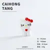 Nueva Figura de Hello Kitty de Dibujos Animados 3D de Color Sólido, Accesorio DIY de Venta Caliente al por Mayor, Adorno Creativo de Escritorio