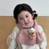 Bufanda de Lana Tejida Nueva y Linda de Oso de Dibujos Animados para Niños 2025, Cálida y Versátil, para Niños y Niñas, Calientacuellos para Bebé